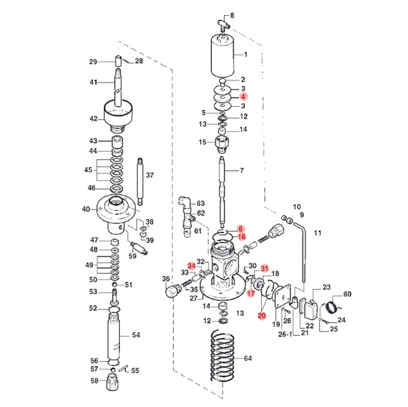 Anest Iwata PP7131 Air Motor Repair Kit (7956)