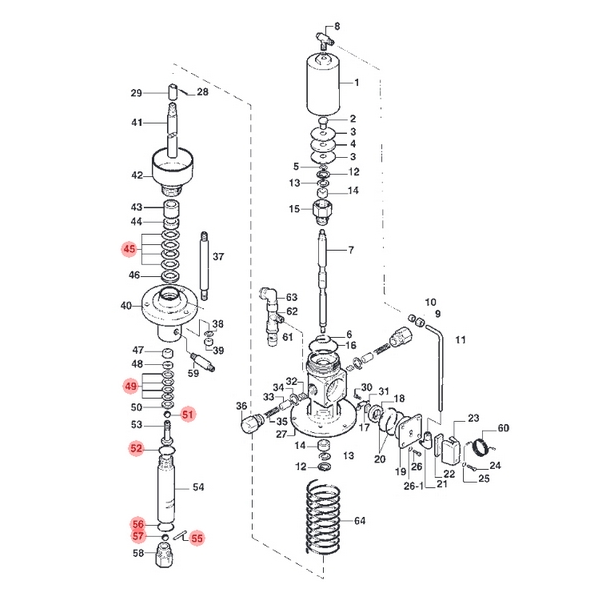 Anest Iwata PP7131N Pump Repair Kit (7968)